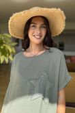 Made in Italy Sahara Star Sack Dress Khaki